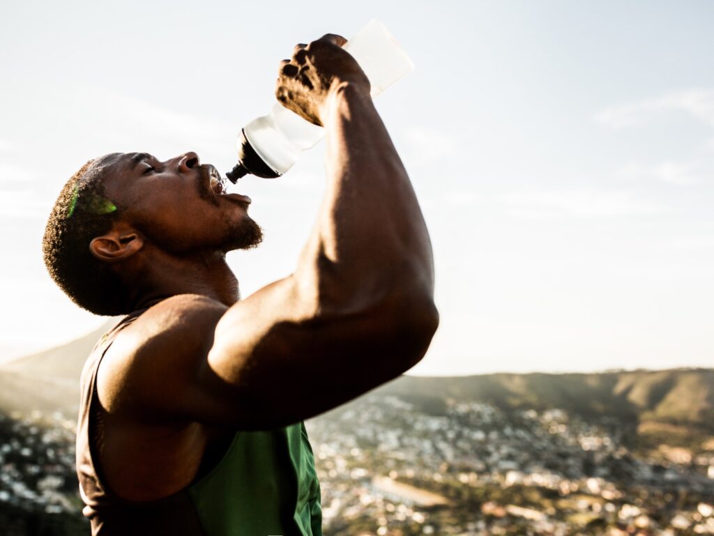 Person drinking water